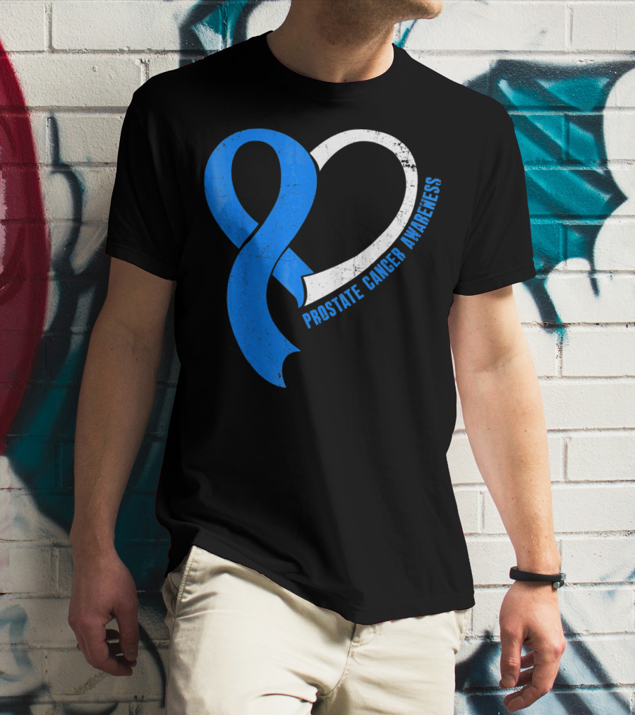 Prostate Cancer Awareness Heart T-Shirt