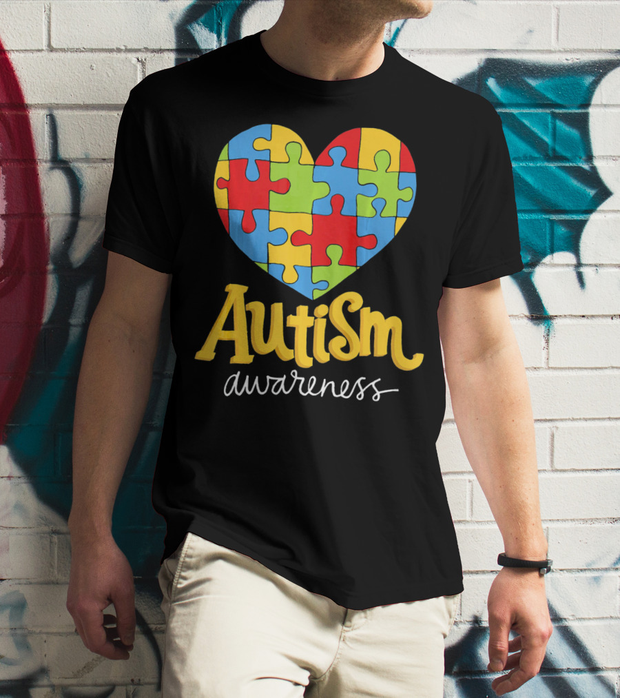 Puzzle Heart Autism Awareness Autism T-Shirt