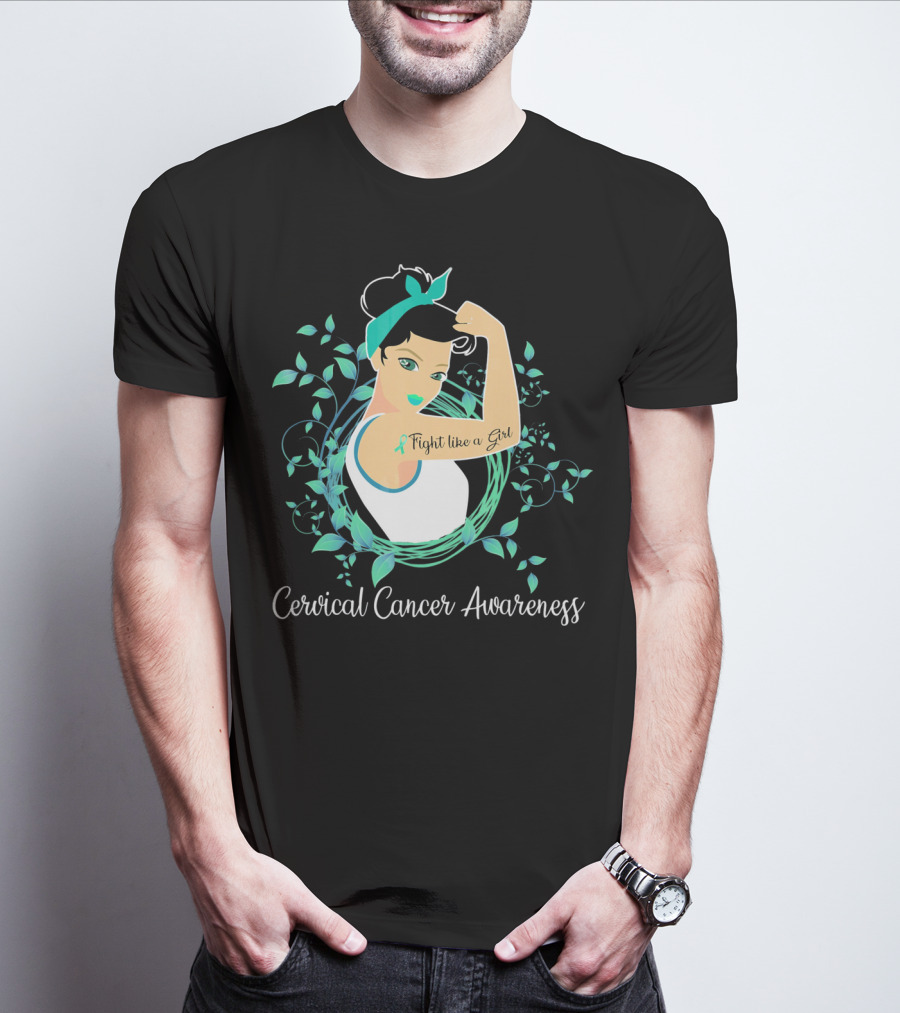 Cervical Cancer Awareness Fight Like A Girl T-Shirt