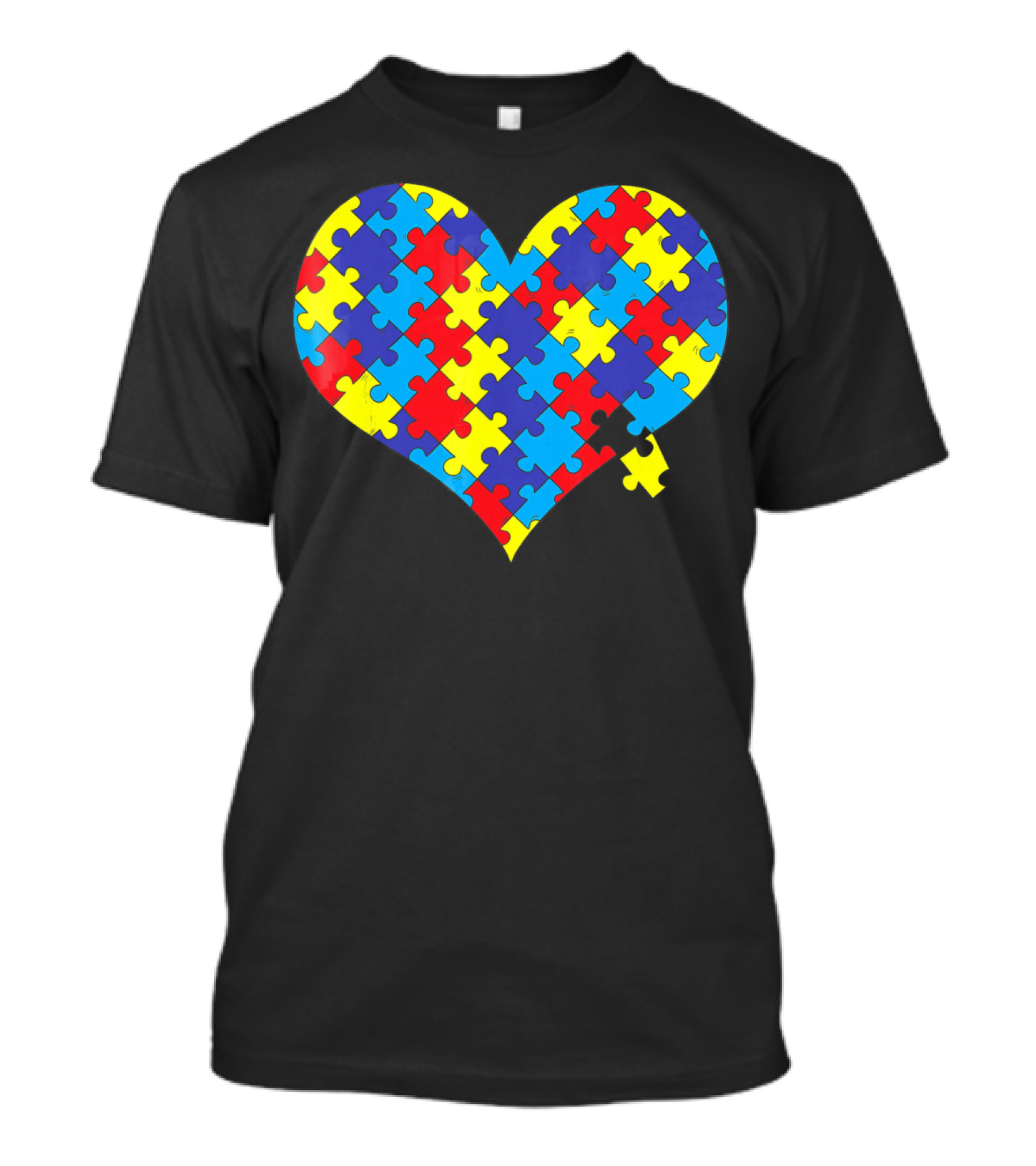 Colorful Autism Awareness Heart Puzzle T-Shirt