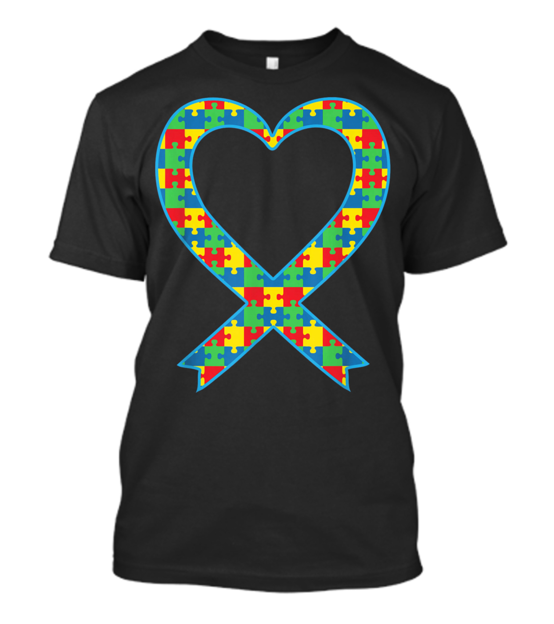 Autism ASD Aspergers Puzzle Heart T-Shirt
