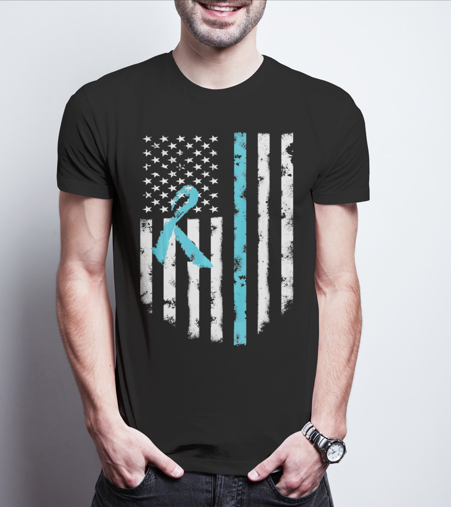 Scleroderma Awareness Support American Flag T-Shirt