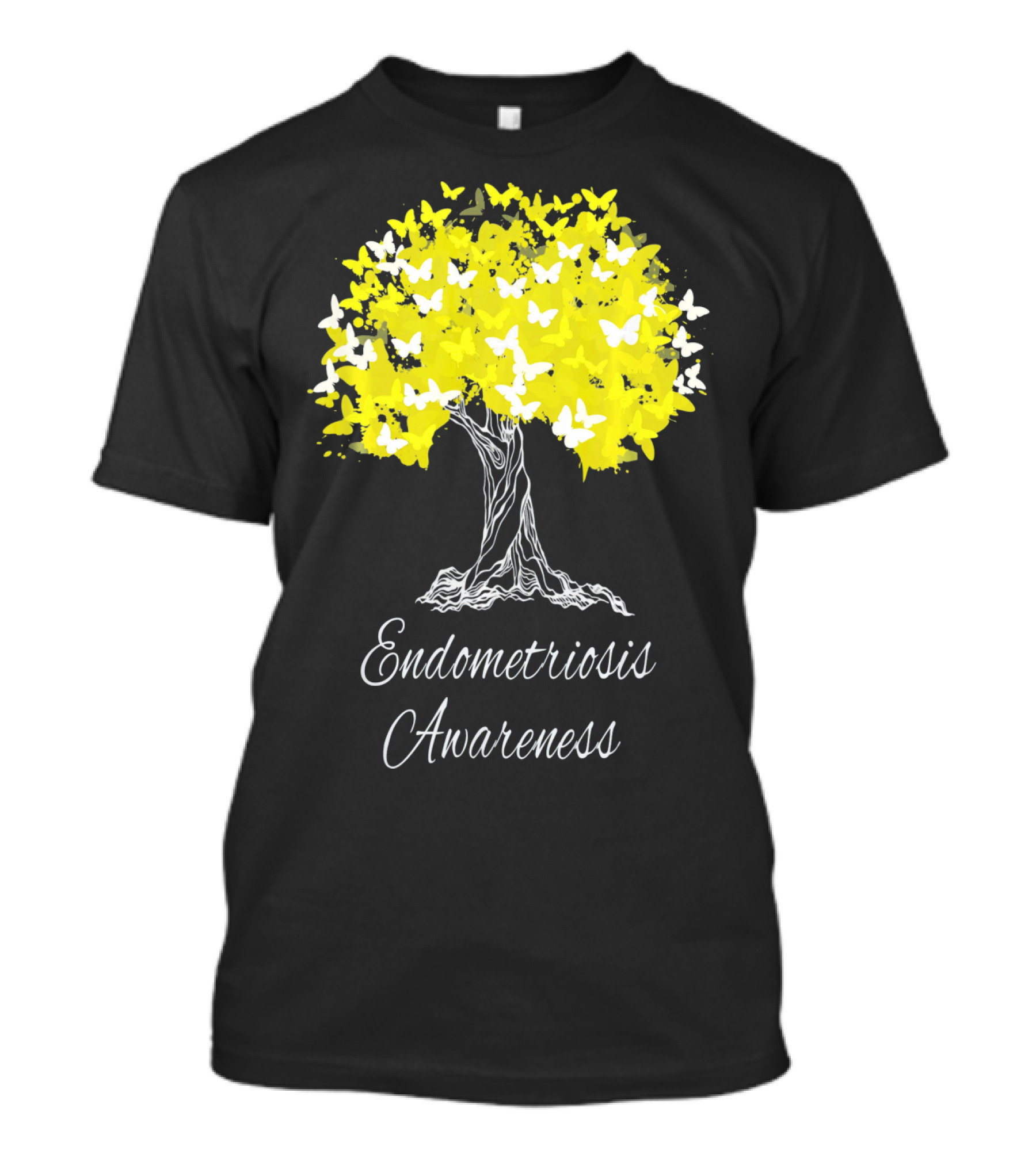Endometriosis Awareness Butterfly Tree T-Shirt