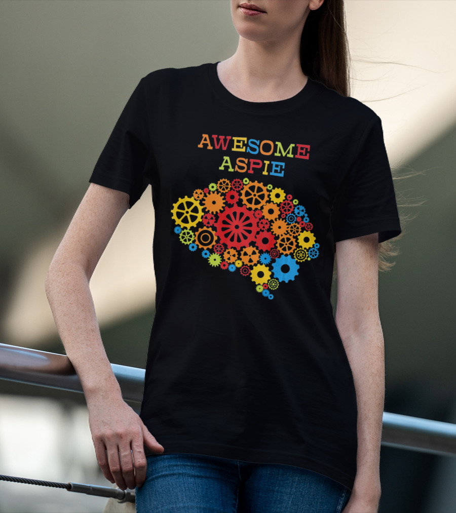 Awesome Aspie Steampunk Autistic Genius Brain T-Shirt