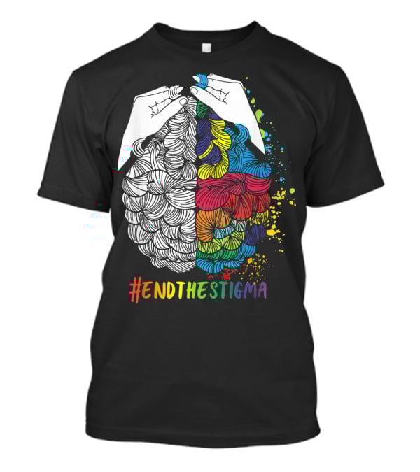 EndTheStigma Colorful Mental Health Matters Awareness T-Shirt
