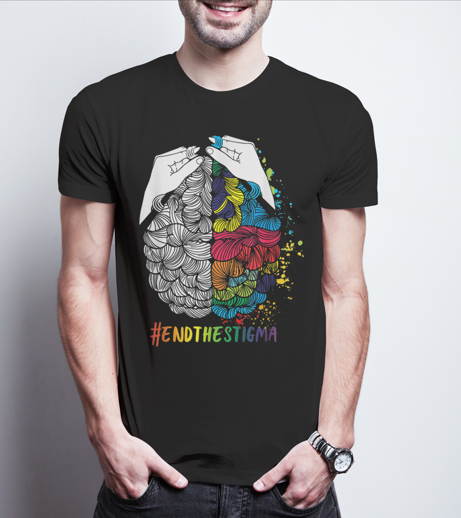 EndTheStigma Colorful Mental Health Matters Awareness T-Shirt