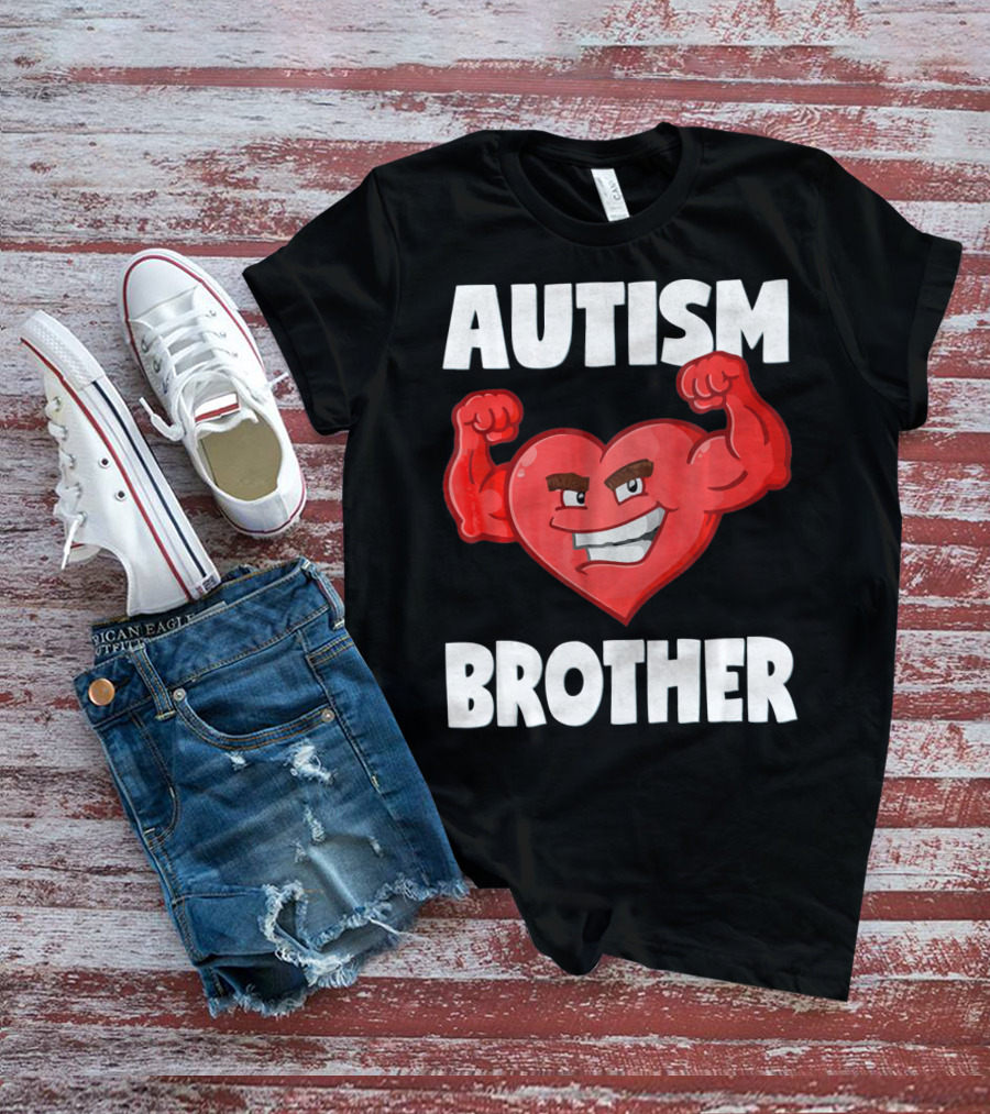 Autism Brother Heart Strong Brothers T-Shirt