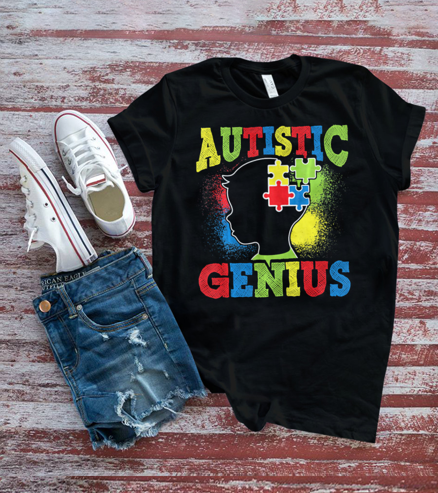 Autistic Genius Puzzle Head T-Shirt