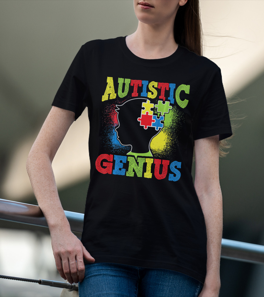 Autistic Genius Puzzle Head T-Shirt