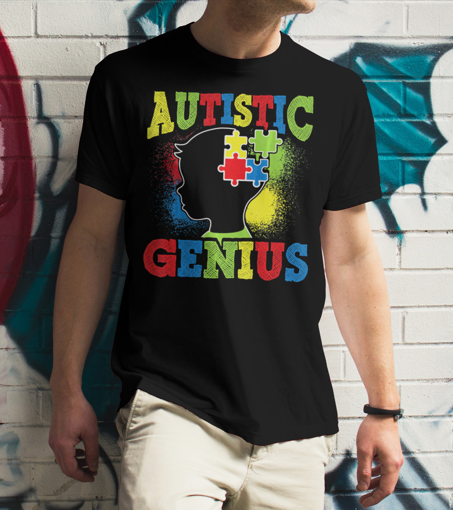 Autistic Genius Puzzle Head T-Shirt