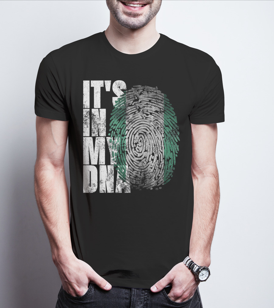 It's In My DNA Nigerian Heritage Fingerprint T-Shirt
