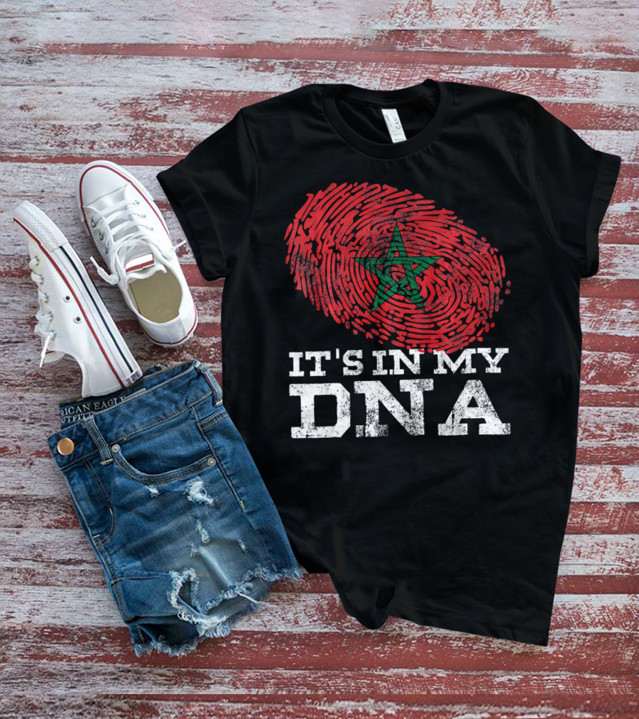IT'S IN MY DNA Moroccan Moorish Fingerprint T-Shirt