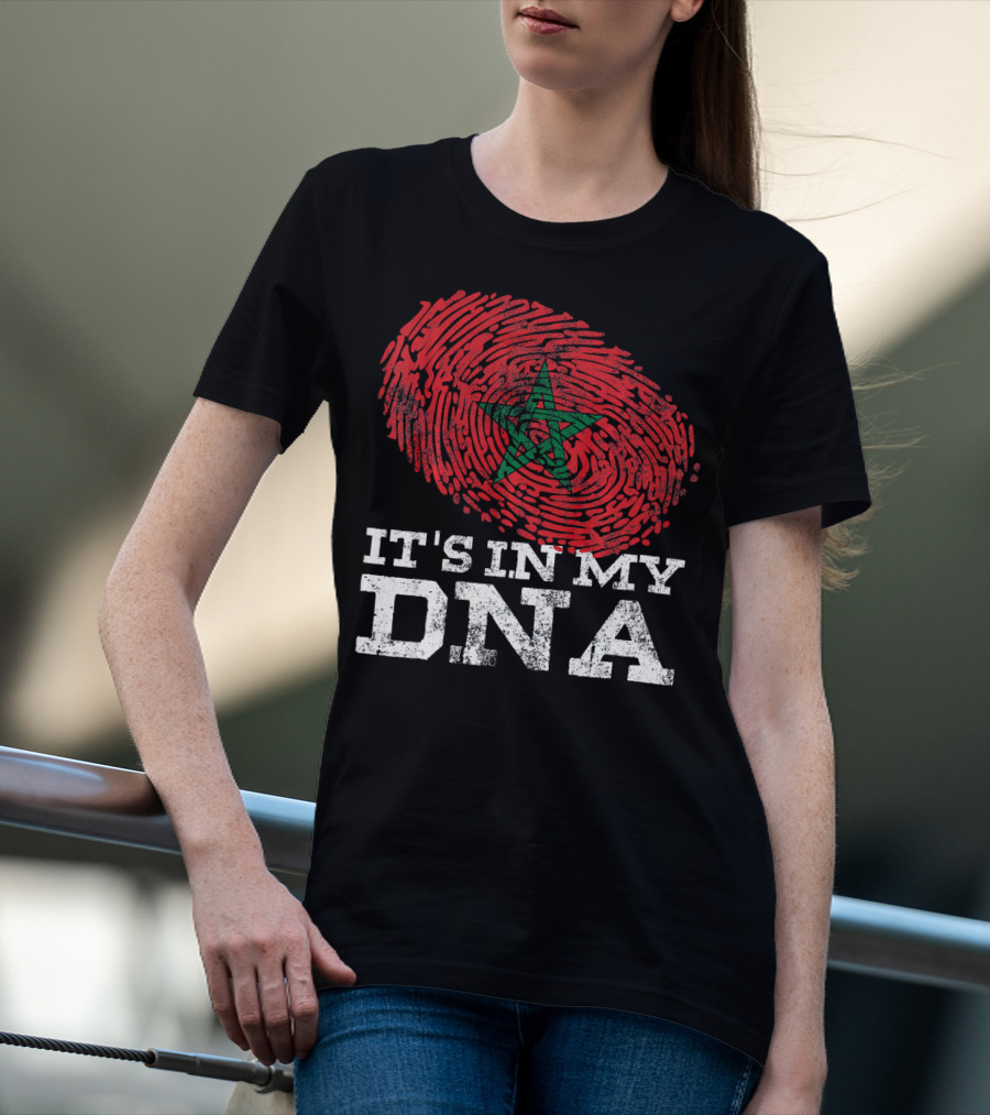 IT'S IN MY DNA Moroccan Moorish Fingerprint T-Shirt