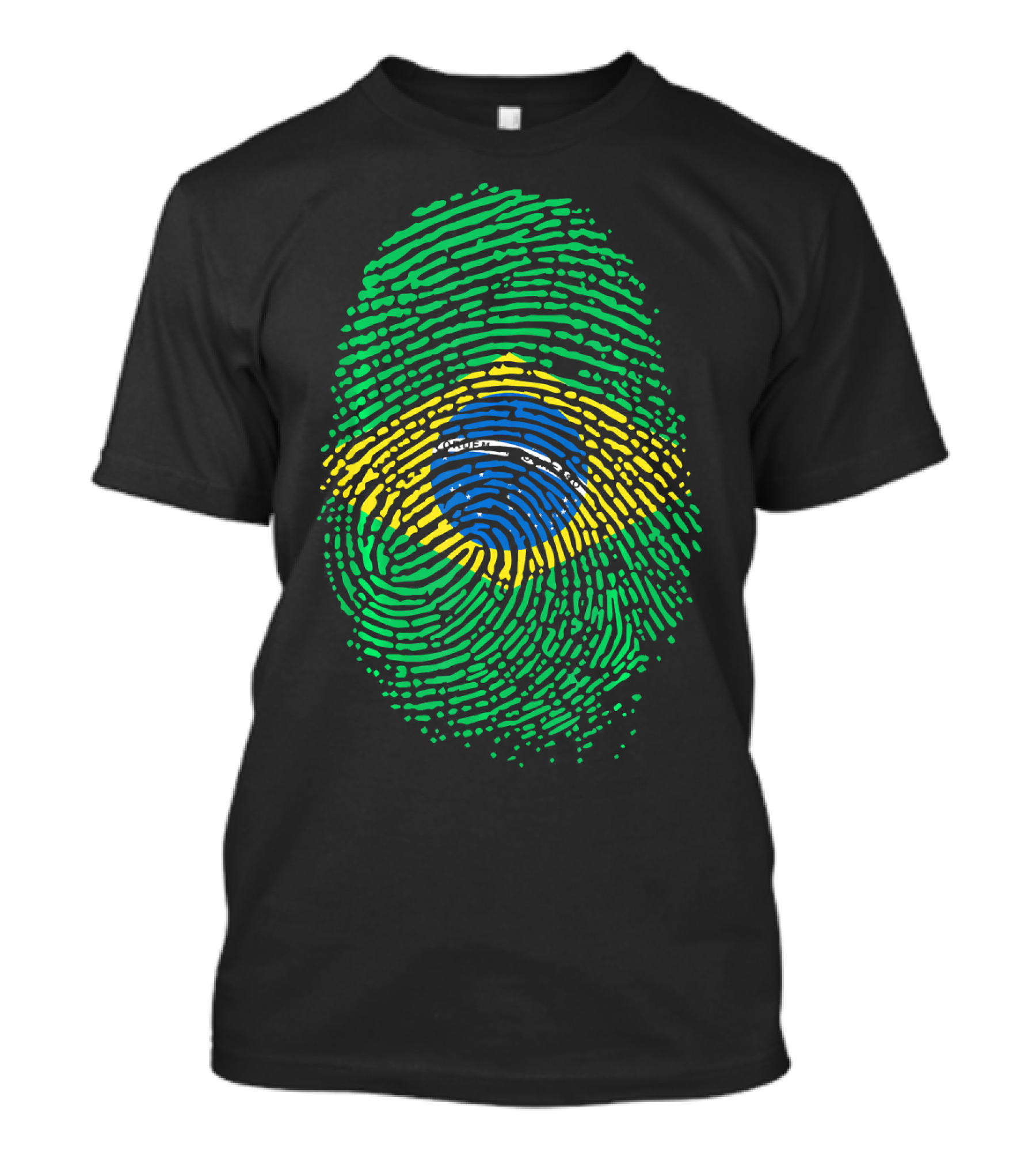 Proud DNA Brasil Flag Thumbprint Brazil T-Shirt