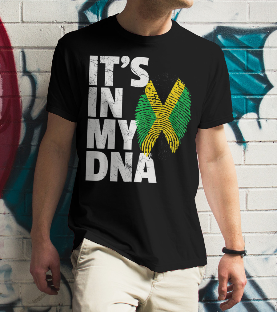 Its IN My Dna Jamaica Flag Jamaican Pride T-Shirt