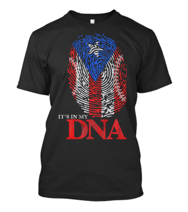 It's In My DNA Puerto Rico Baseball Boricua Flag T-Shirt