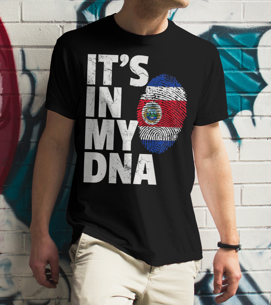 IT'S IN MY DNA Costa Rica Flag Rican Pride T-Shirt
