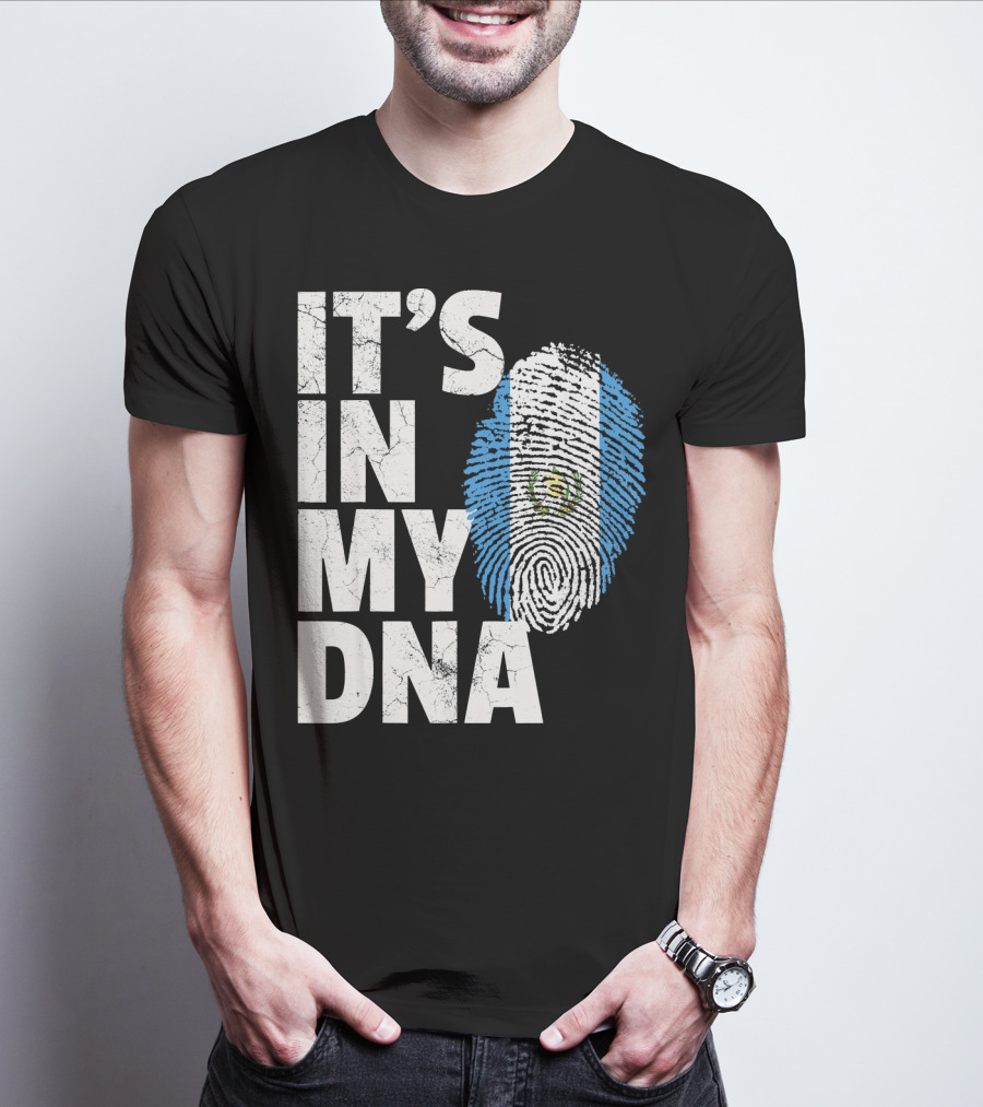 IT'S IN MY DNA Guatemala Flag Fingerprint T-Shirt