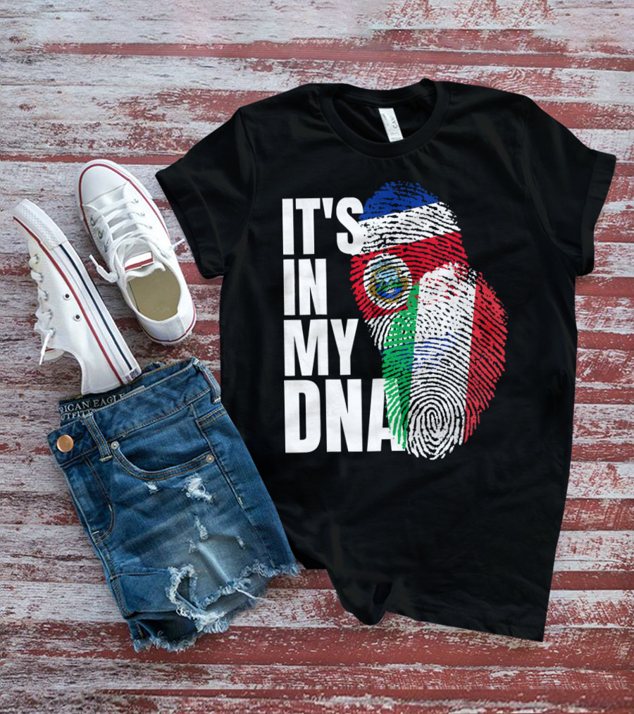 It's In My DNA Costa Rican Italian Flag Mix T-Shirt