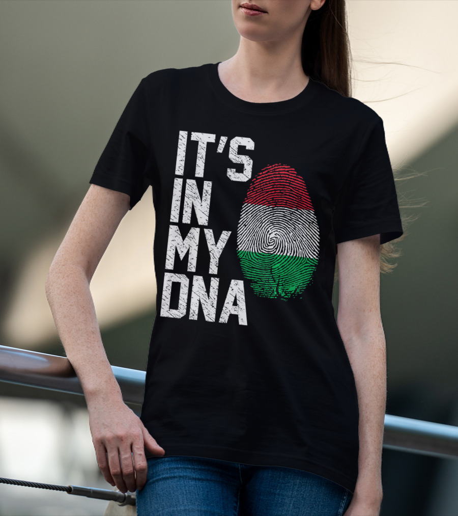 It's In My DNA Italian Italy Flag Fingerprint T-Shirt