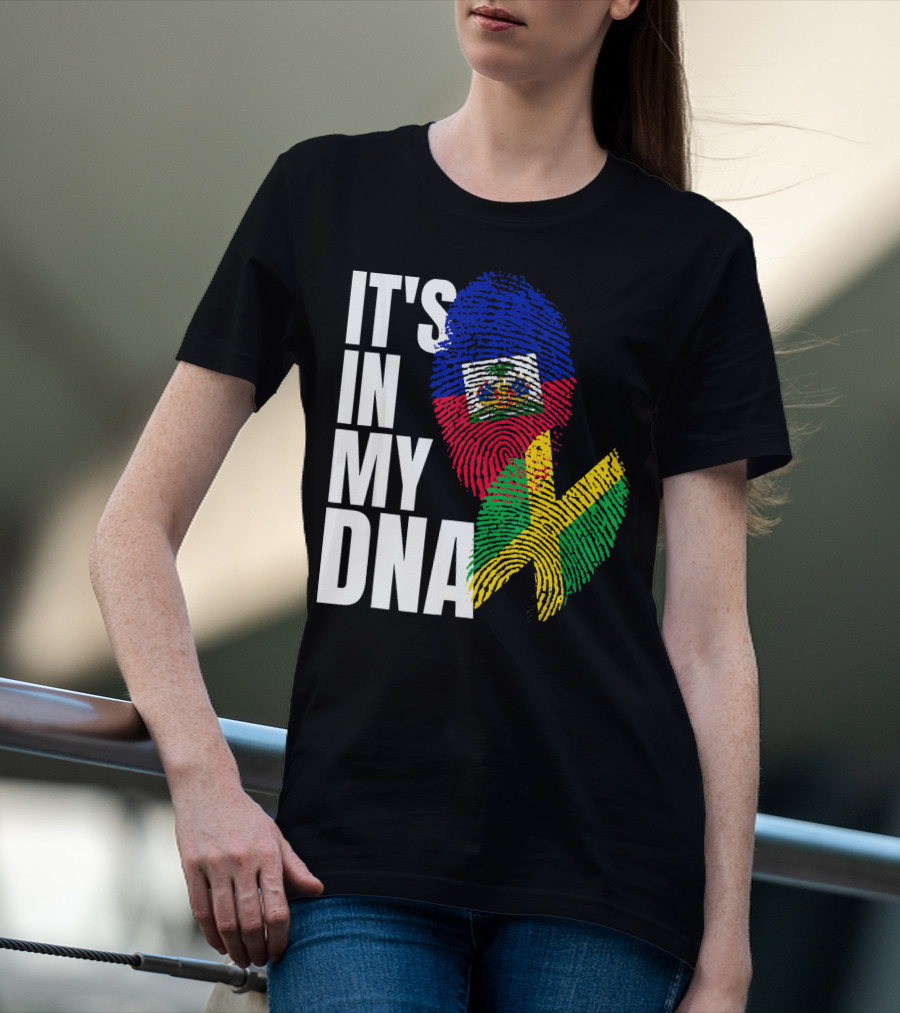 Jamaican Haitian Mix It's In My DNA Flag Heritage T-Shirt