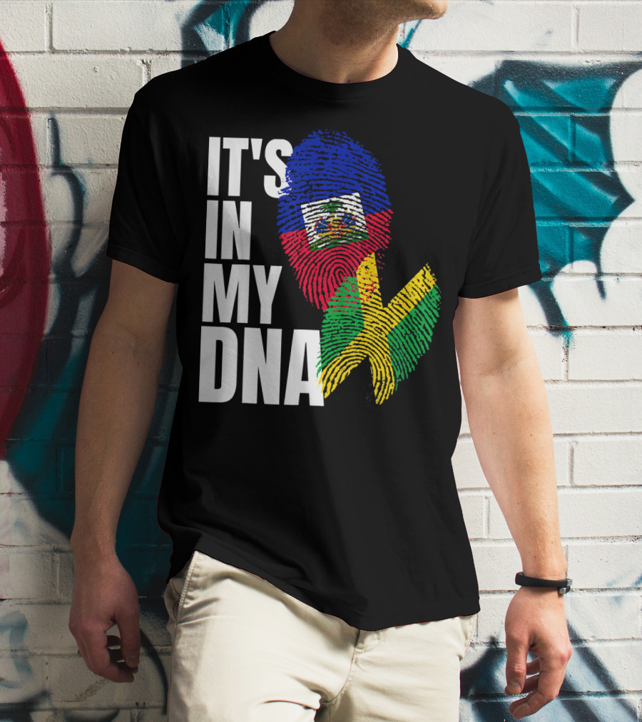 Jamaican Haitian Mix It's In My DNA Flag Heritage T-Shirt
