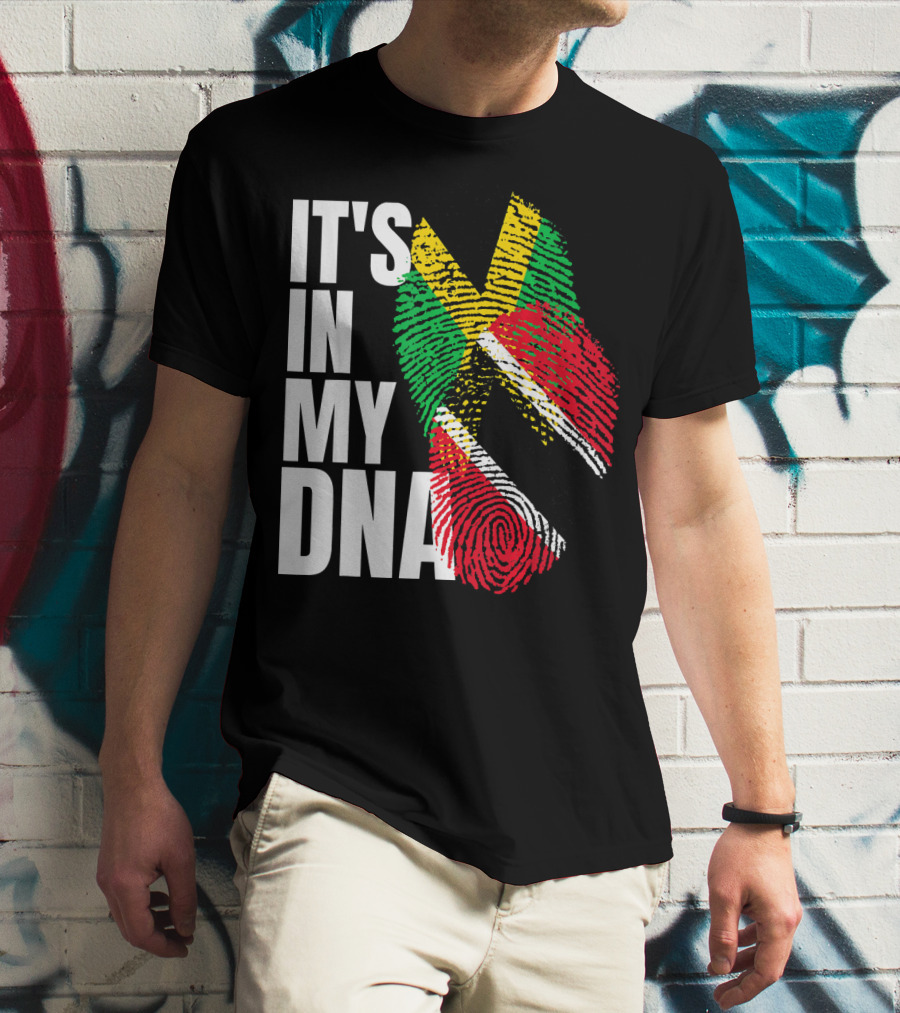 IT'S IN MY DNA Trinidadian Jamaican Flag Mix T-Shirt