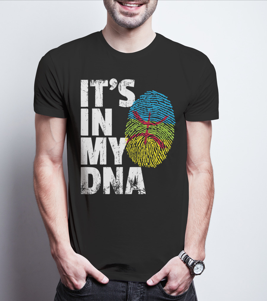 It's IN My Dna Amazigh Tamazgha Kabyle Fingerprint T-Shirt