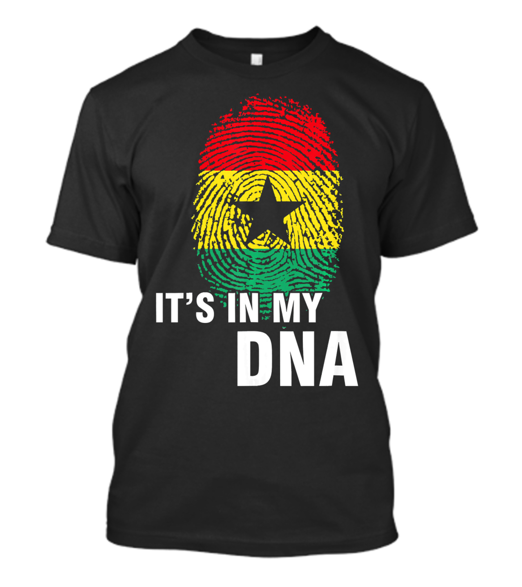 Ghanaian Flag Fingerprint It's In My DNA T-Shirt