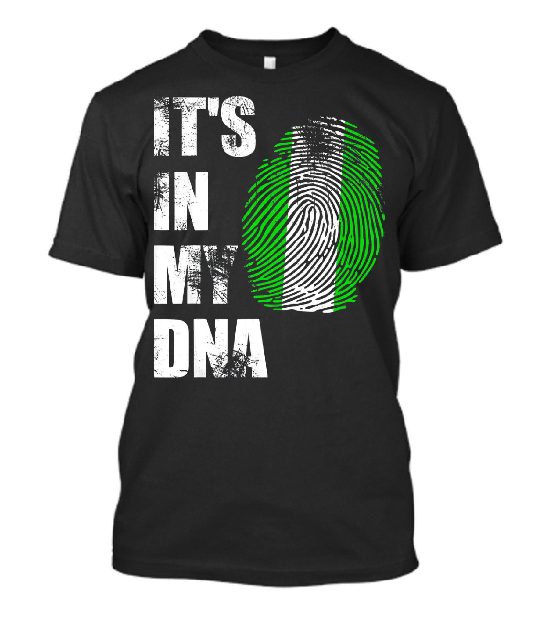 It's IN My Dna Nigerian Flag Fingerprint T-Shirt