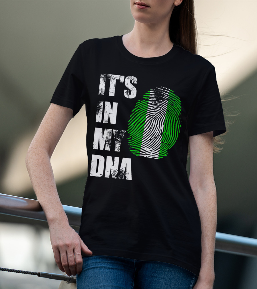 It's IN My Dna Nigerian Flag Fingerprint T-Shirt