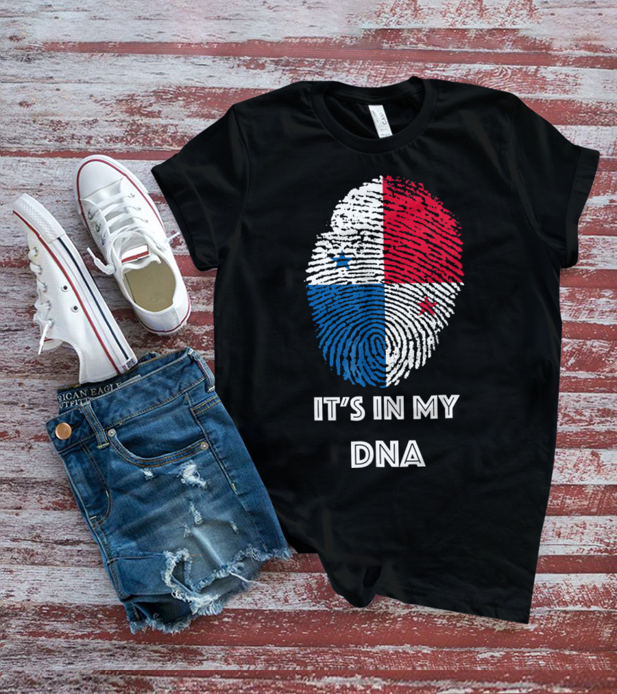 Panama Flag Fingerprint It's In My DNA T-Shirt