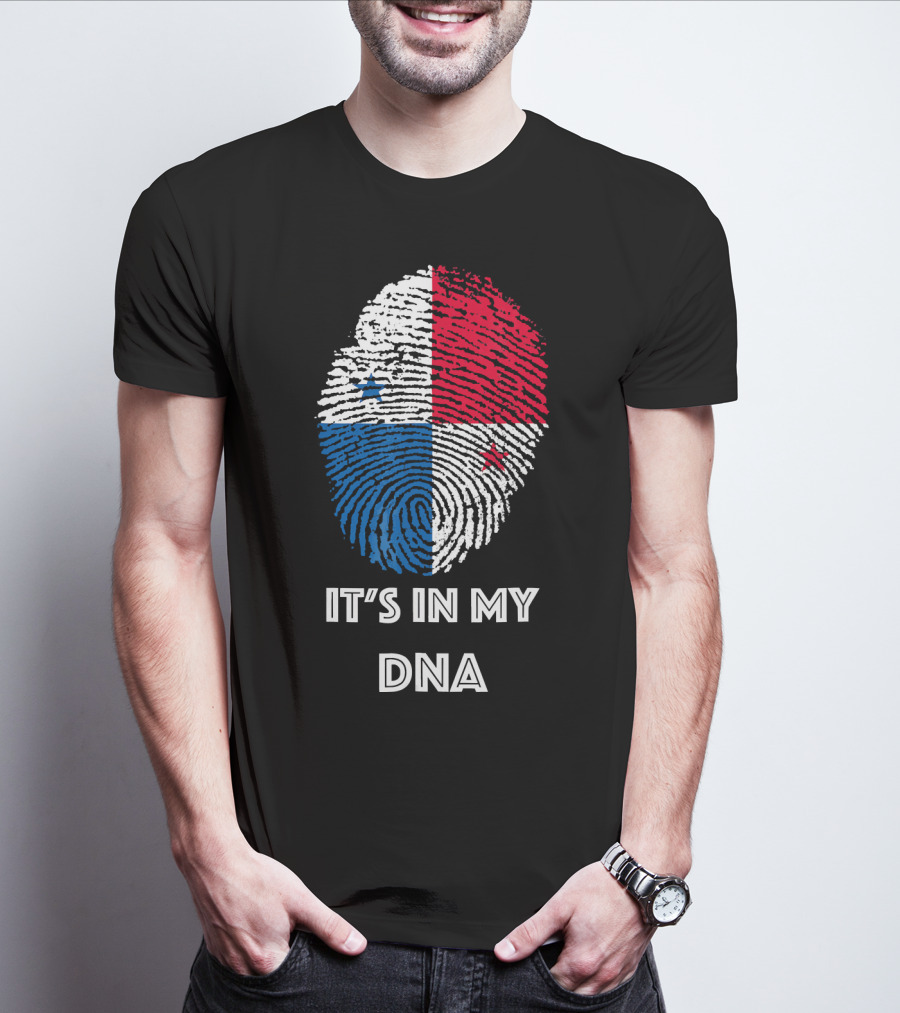 Panama Flag Fingerprint It's In My DNA T-Shirt