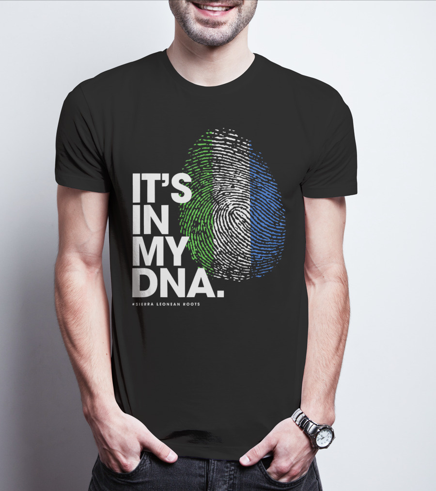 IT'S IN MY DNA Sierra Leonean Roots Fingerprint T-Shirt