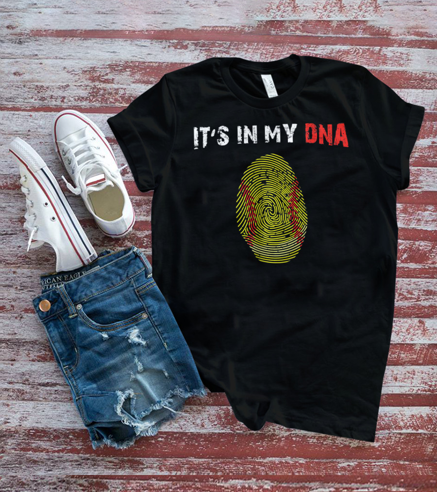 It's In My DNA Fingerprint Softball Girls Team T-Shirt