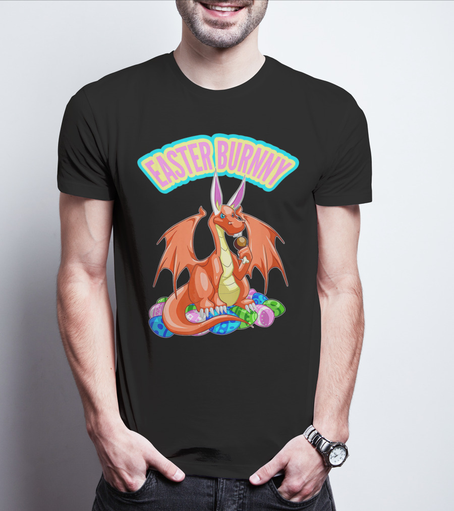 Easter Burnny Dragon With Eggs And Candy T-Shirt