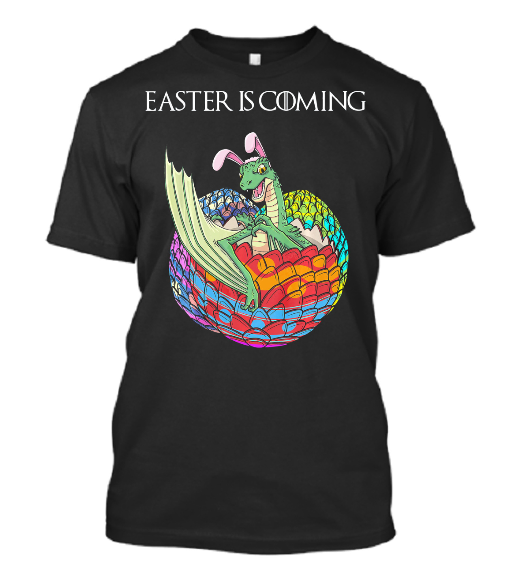 Easter Is Coming Dragon In Colorful Egg T-Shirt
