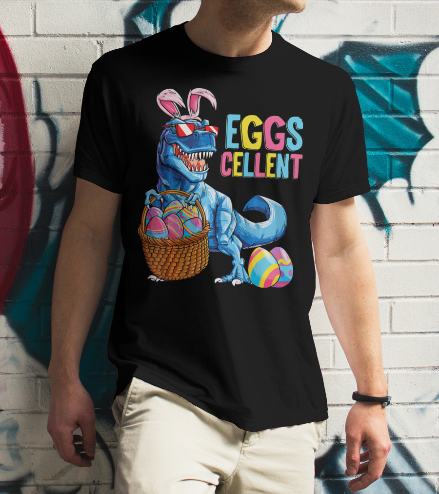 EGGSCELLENT Dinosaur Easter Bunny Rex T-Shirt
