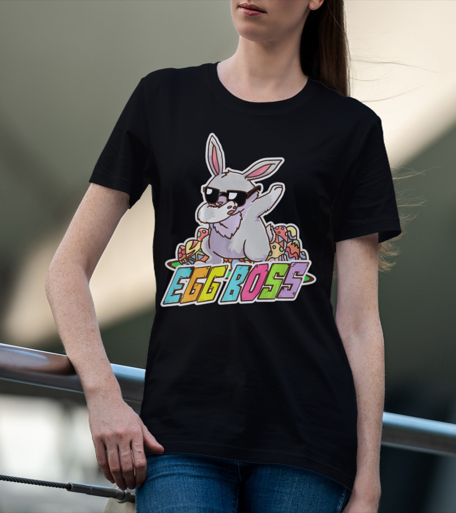 EGG BOSS Easter Bunny Dabbing Sunglasses T-Shirt