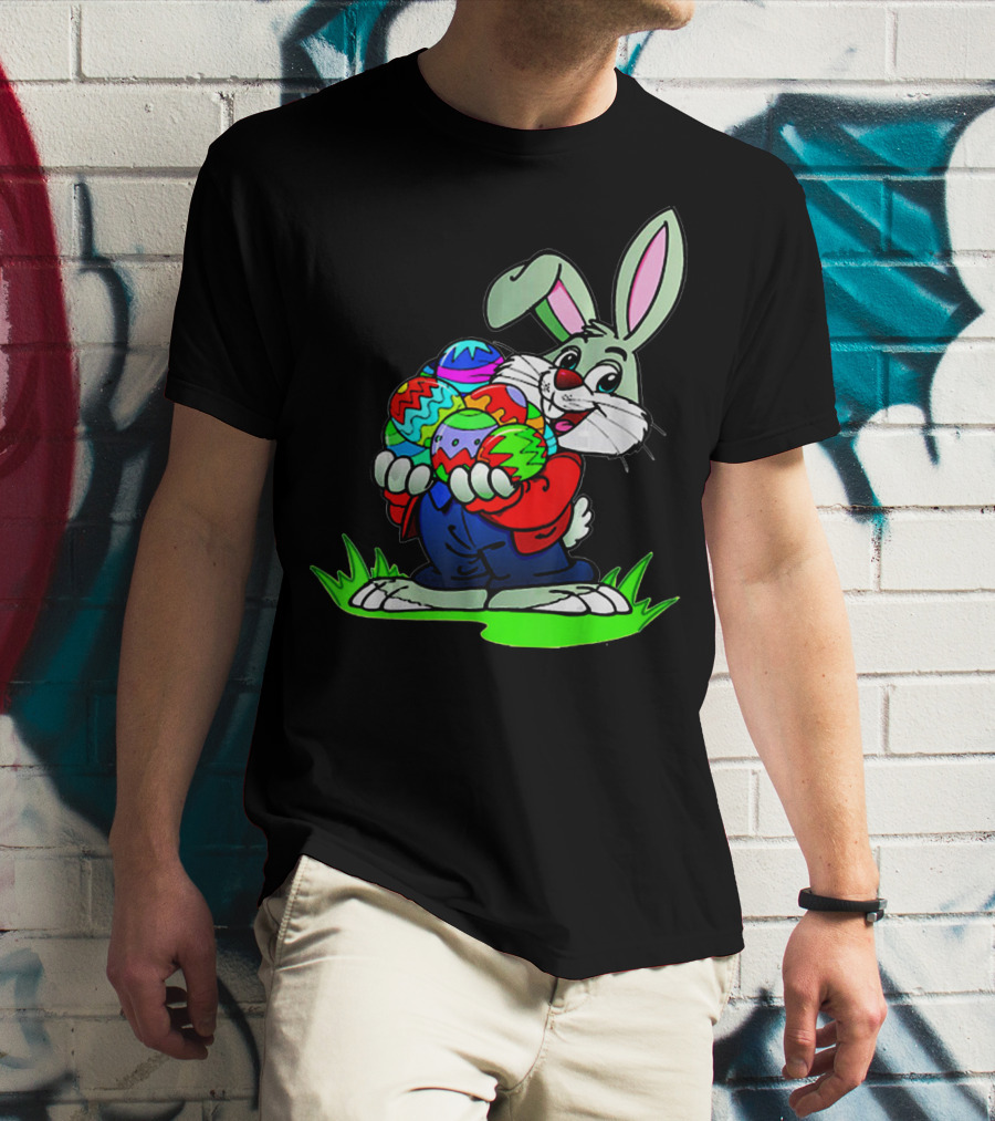 Easter Bunny With Colorful Eggs T-Shirt