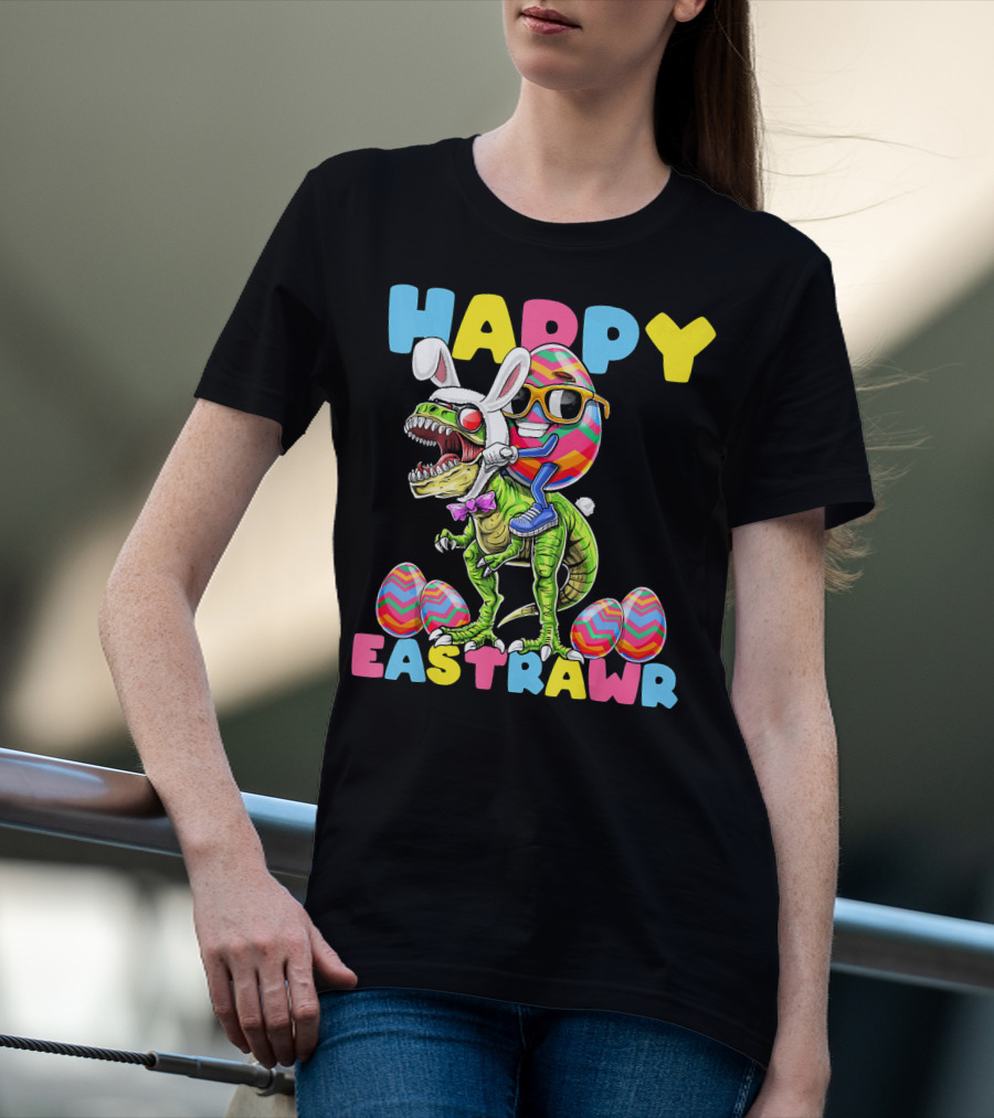 HAPPY EASTRAWR BUNNY DINOSAUR EGG RABBIT T-Shirt