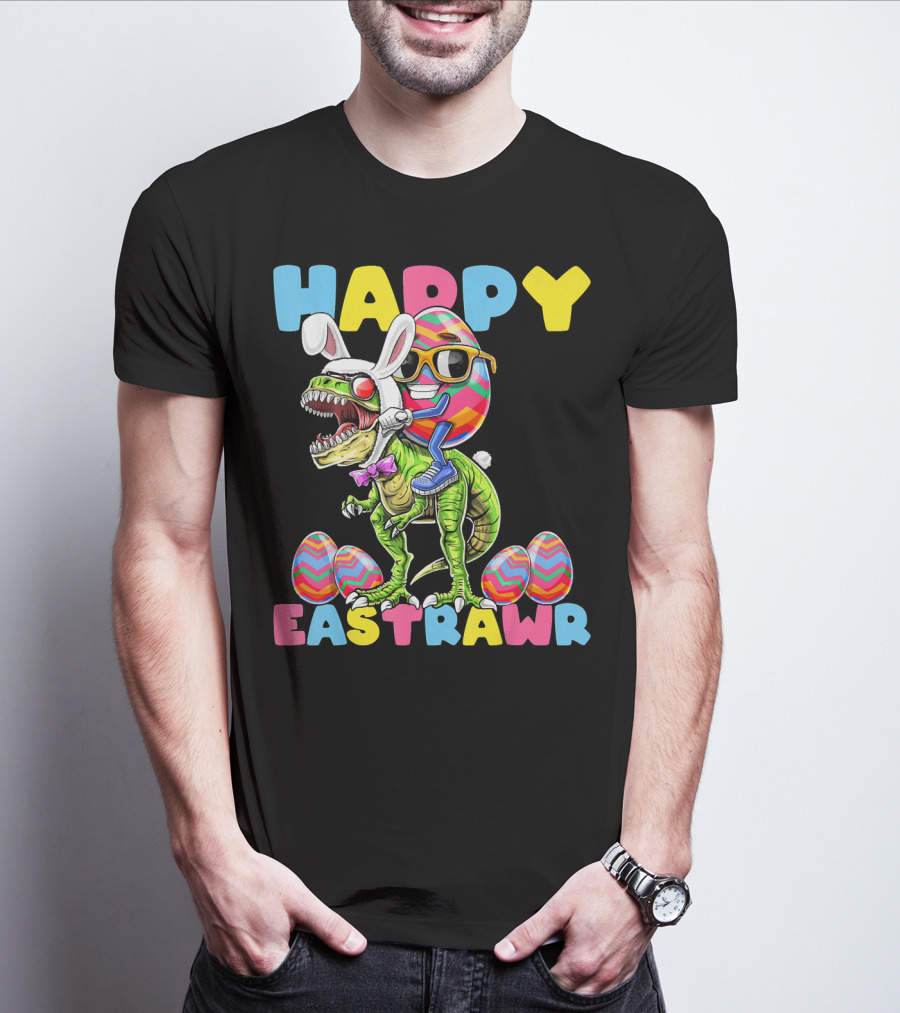 HAPPY EASTRAWR BUNNY DINOSAUR EGG RABBIT T-Shirt
