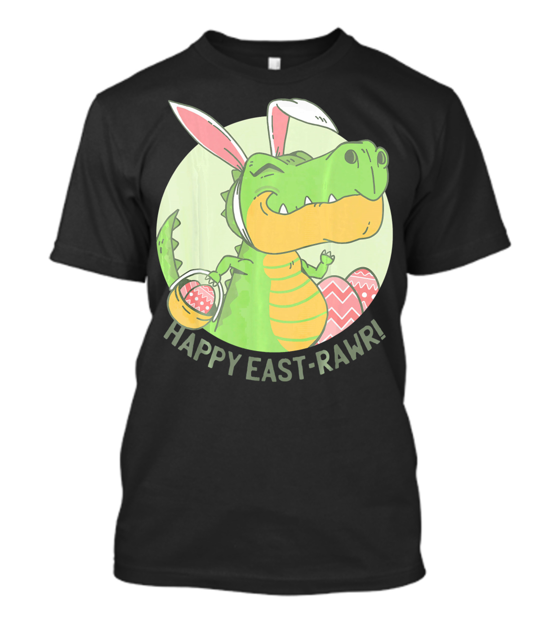 Happy East-RAWR Dinosaur Bunny T-Shirt