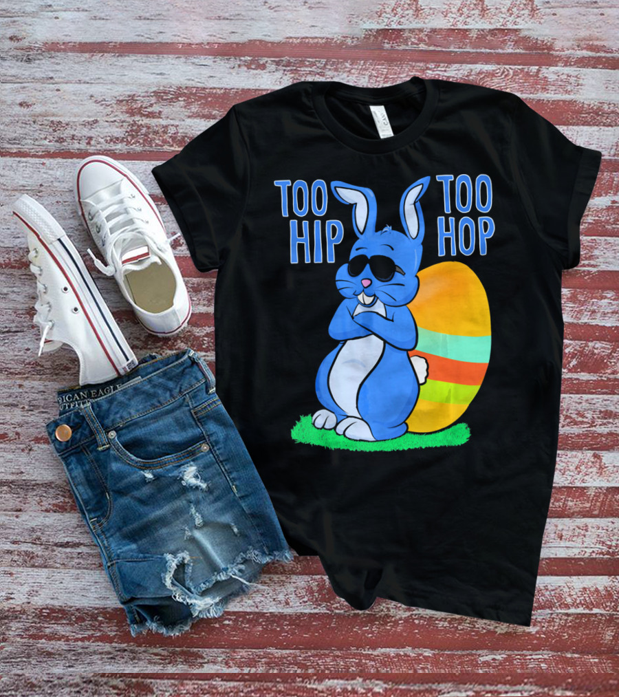 Too Hip Too Hop Easter Bunny Egg Girls Kids T-Shirt