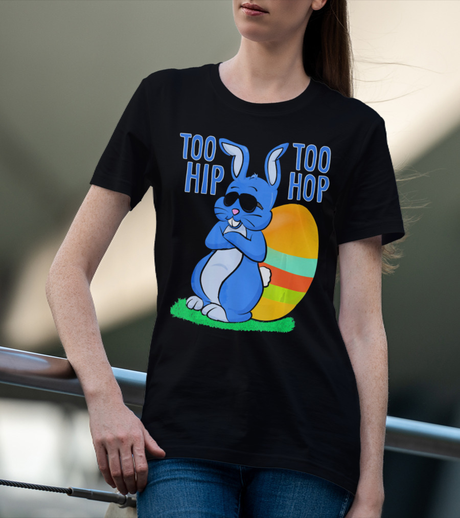 Too Hip Too Hop Easter Bunny Egg Girls Kids T-Shirt