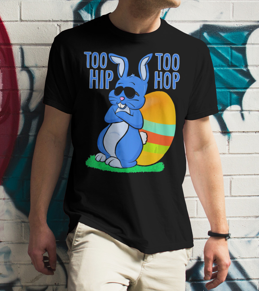 Too Hip Too Hop Easter Bunny Egg Girls Kids T-Shirt