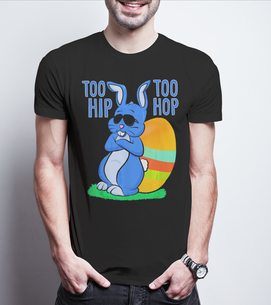 Too Hip Too Hop Easter Bunny Egg Girls Kids T-Shirt