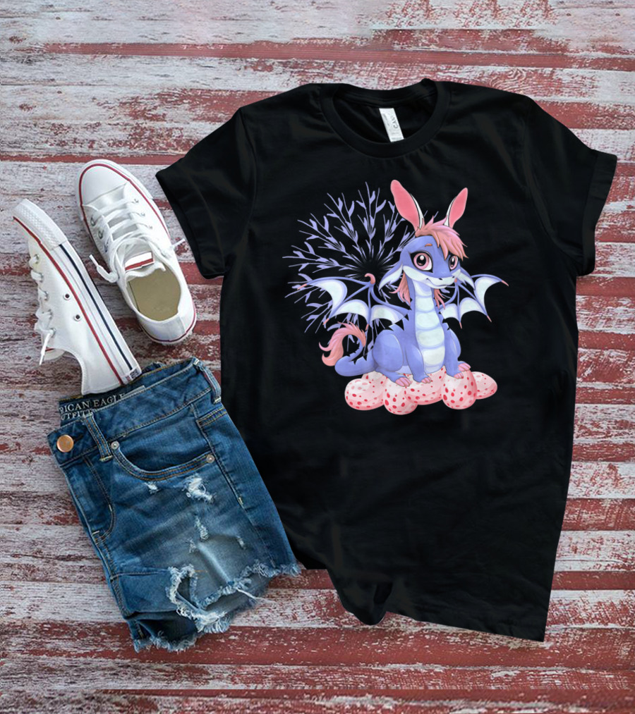Cute Anime Dragon Bunny Easter Fantasy Toddler T-Shirt