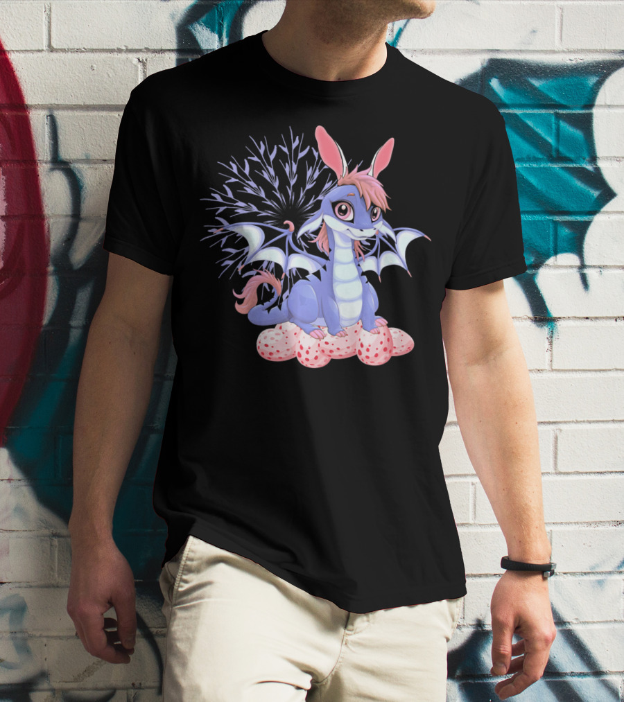 Cute Anime Dragon Bunny Easter Fantasy Toddler T-Shirt