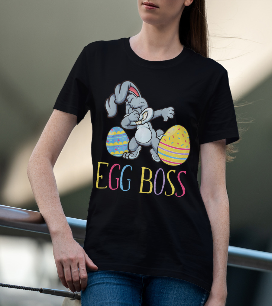 Dabbing Bunny Egg Boss Easter Fun T-Shirt